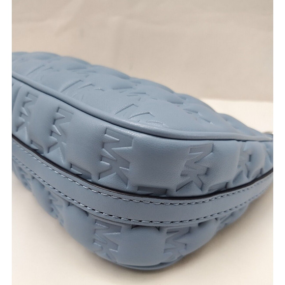 Michael Kors Jet Set Charm Blue Leather Zipper Closure Hobo Shoulder Bag - NWT - Picture 15 of 16